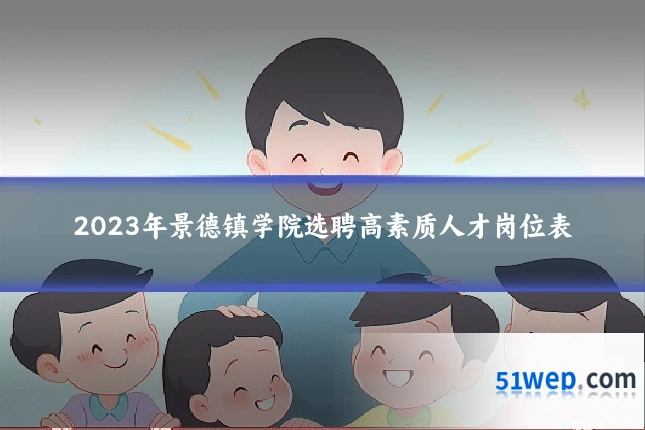 2023年景德镇学院选聘高素质人才岗位表