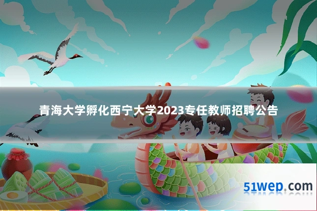 青海大学孵化西宁大学2023专任教师招聘公告