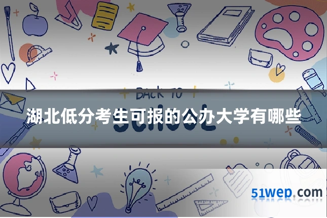 湖北低分考生可报的公办大学有哪些