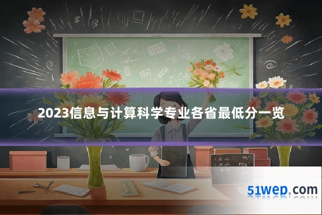 2023信息与计算科学专业各省最低分一览
