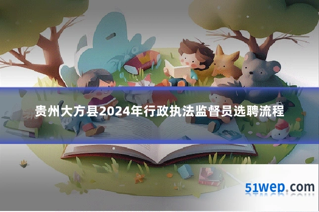 贵州大方县2024年行政执法监督员选聘流程