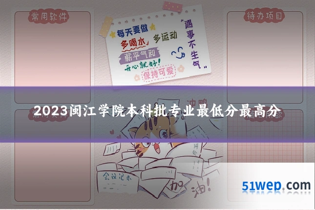 2023闽江学院本科批专业最低分最高分