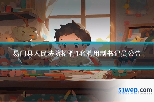易门县人民法院招聘1名聘用制书记员公告