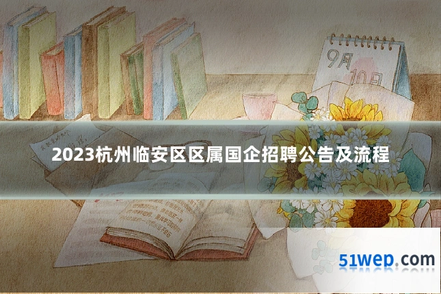 2023杭州临安区区属国企招聘公告及流程