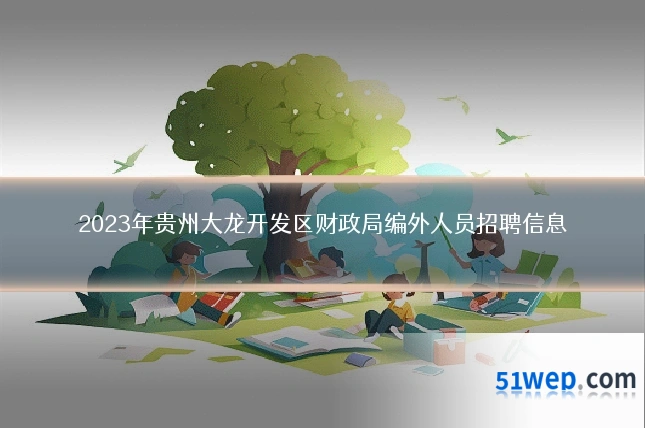 2023年贵州大龙开发区财政局编外人员招聘信息