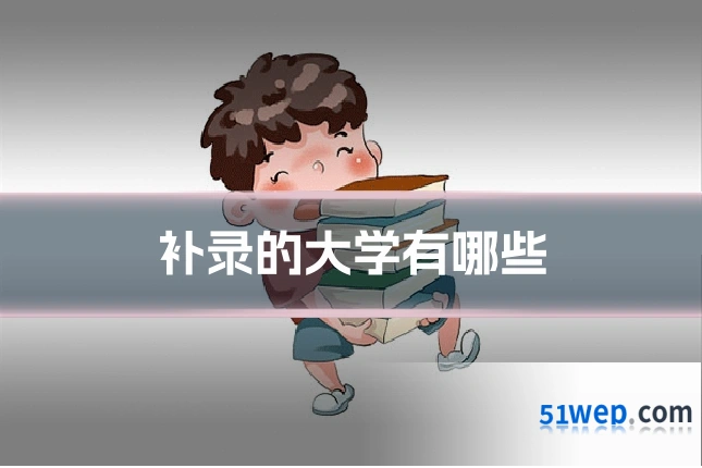 补录的大学有哪些
