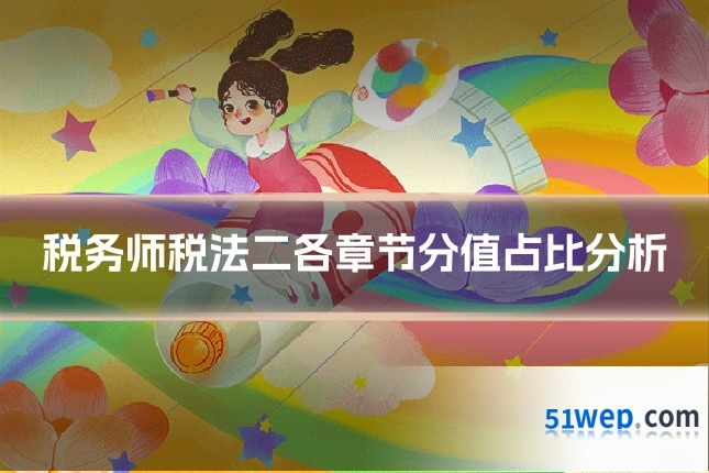 税务师税法二各章节分值占比分析