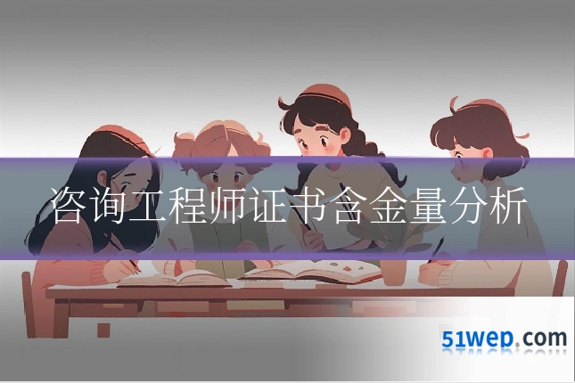 咨询工程师证书含金量分析