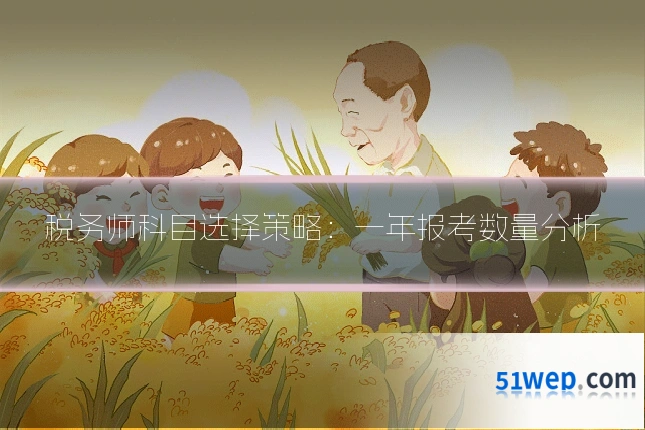 税务师科目选择策略:一年报考数量分析