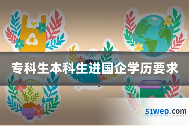 专科生本科生进国企学历要求