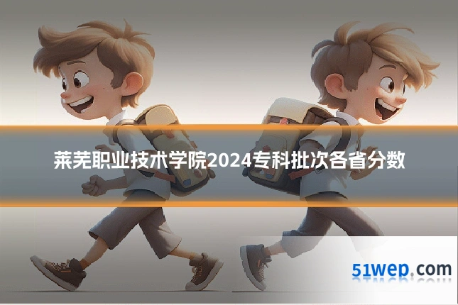 莱芜职业技术学院2024专科批次各省分数