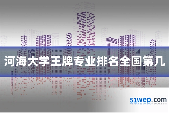 河海大学王牌专业排名全国第几